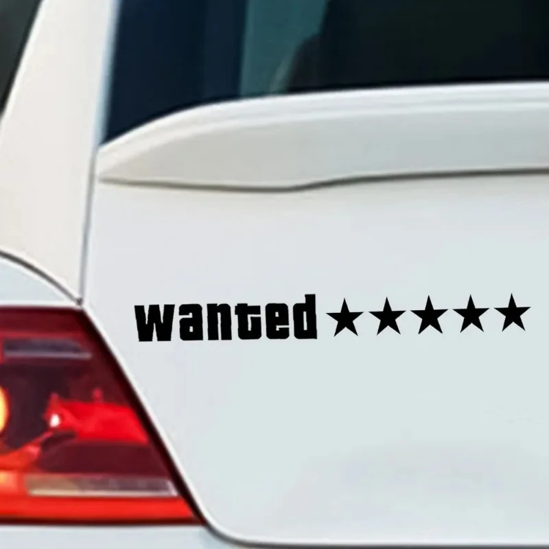 

Wanted Five Stars Car Stickers Auto Body Decoration Sticker for Bumper Window Glass Motorbike