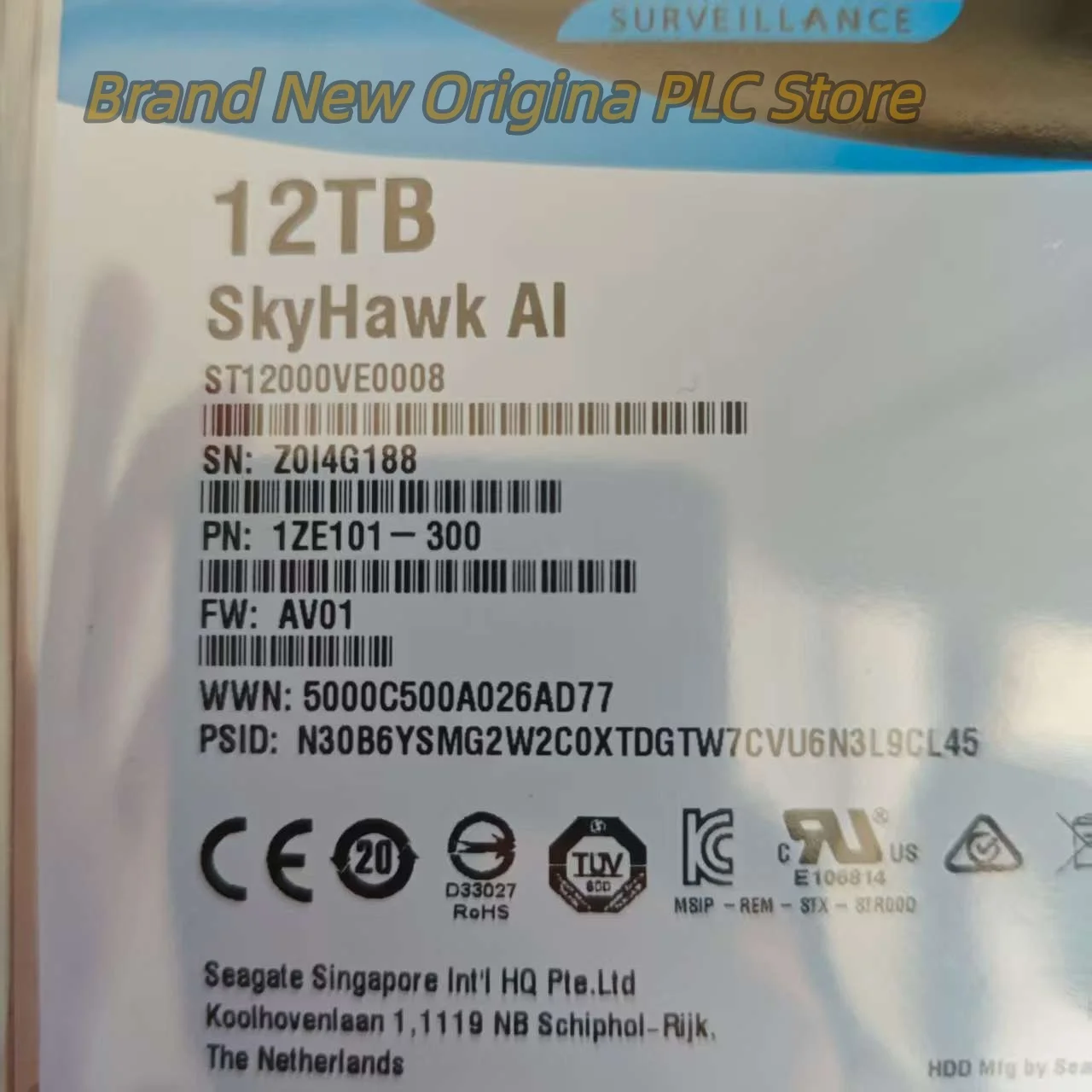 

Совершенно новый жесткий привод SATA 12 ТБ ST12000VE0008