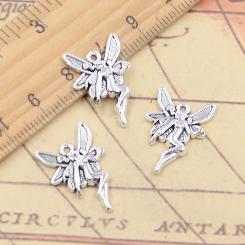 20pcs Charms Angel 21x15mm Tibetan Silver Color Pendants Antique Jewelry Making DIY Handmade Craft