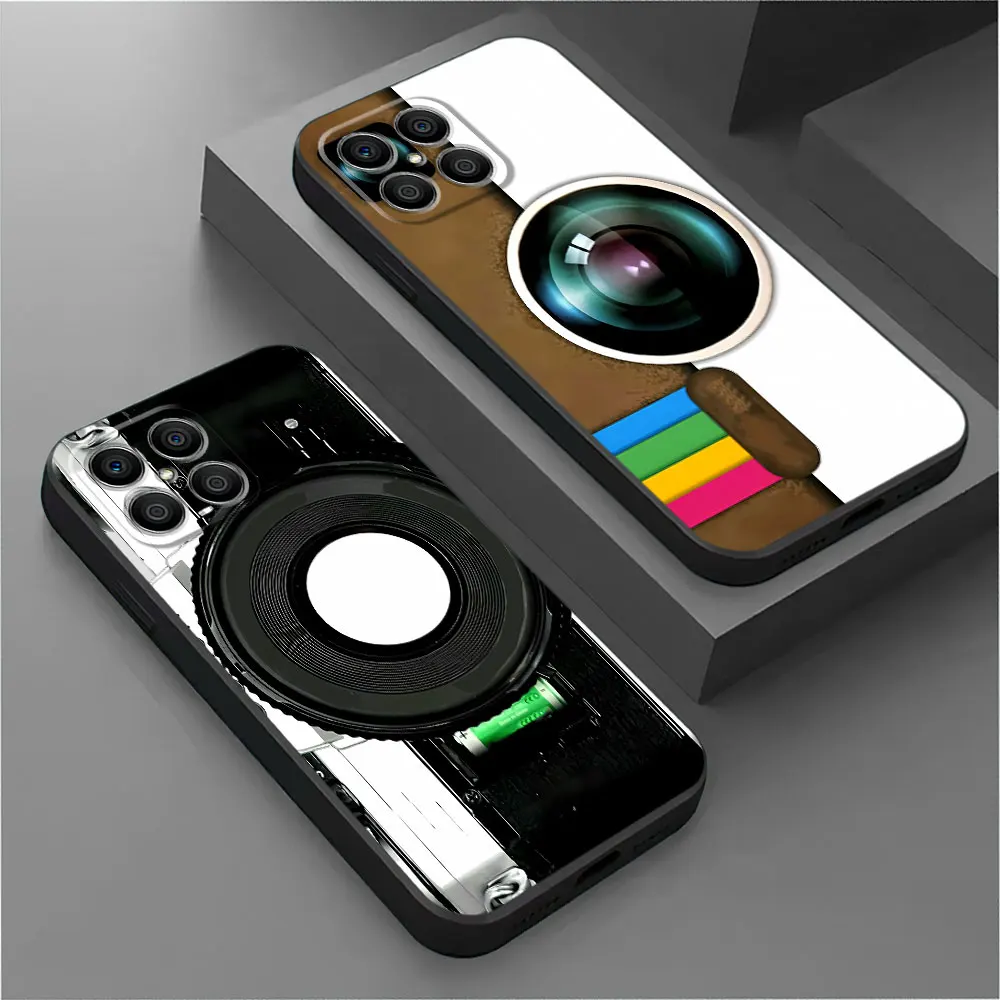 Retre Camera Phone Case for Honor X9a 5G 90 X8 4G X8a X7b X9b 5G X8b 70 90 8X X6 X7 X6a Magic5 Lite Silicone Cover