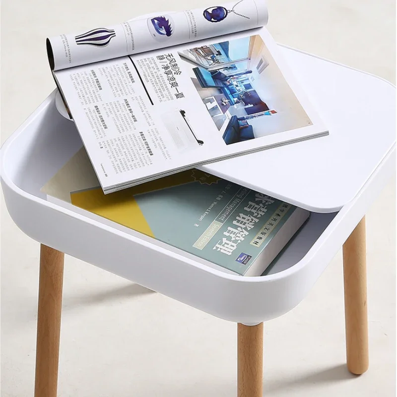 

Nordic Square Plastic Coffee Table Simple Composable Side Table for Sofa and Chair Multifunctional Storage Bedside Table