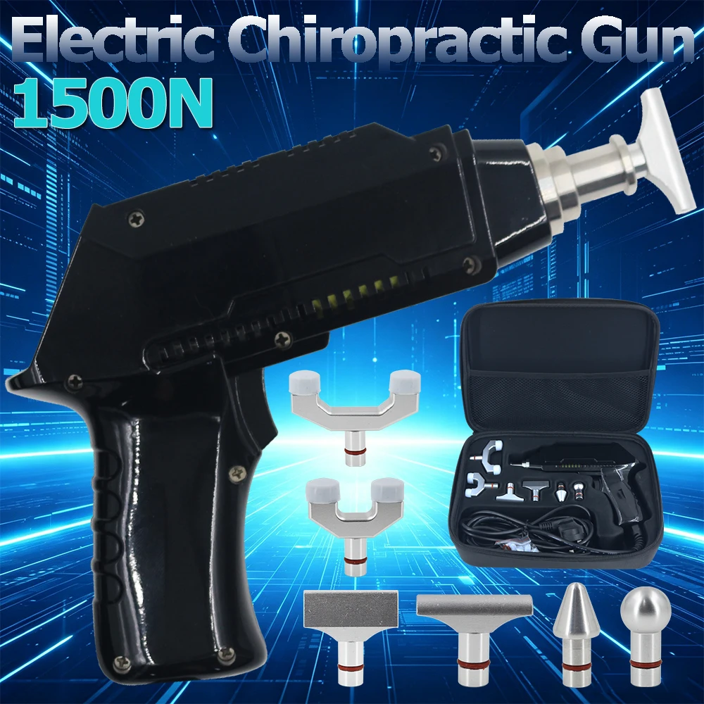 New 1500N Electric Correction Gun Spine Corrector Chiropractic Adjusting Tool Adjustable Intensity Body Relaxation Massager 2026