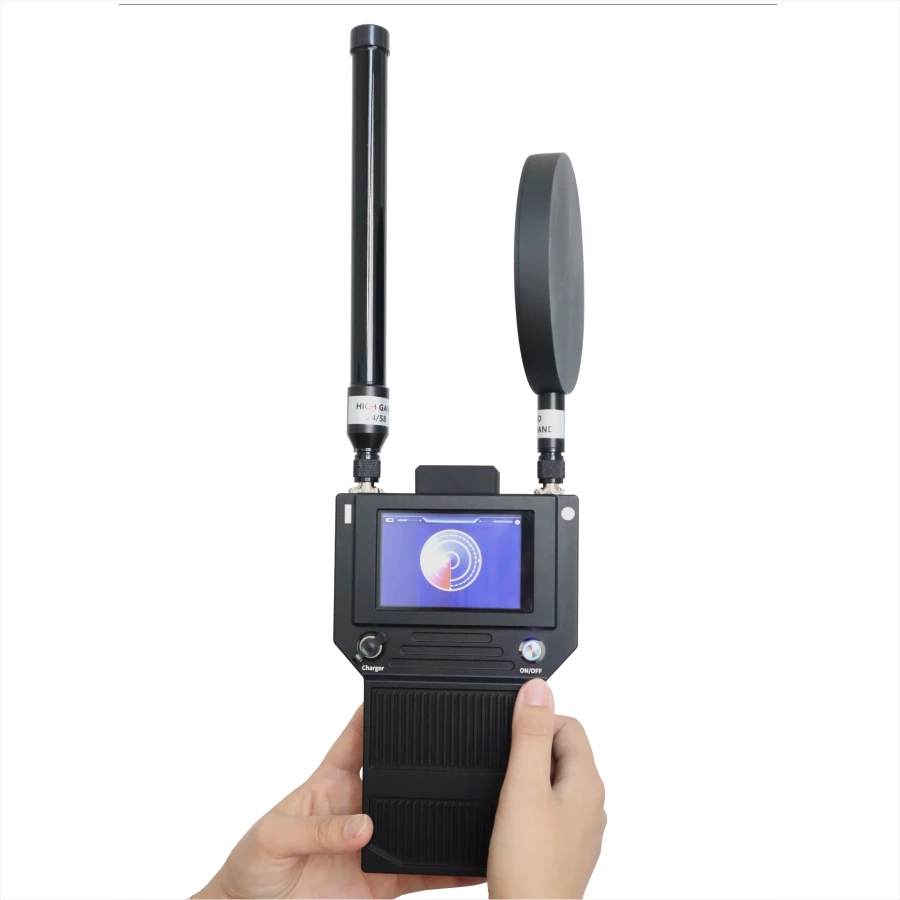 1.5km Long Detect Range, 2.4G, 5.8G, 360° Detection, Portable Handheld Drone Detector