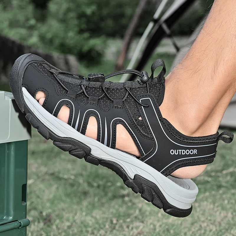 

Новые мужские повседневные сандалии больших размеров 2026 года | Летние нескользящие износостойкие сандалии для пляжа и активного отдыха