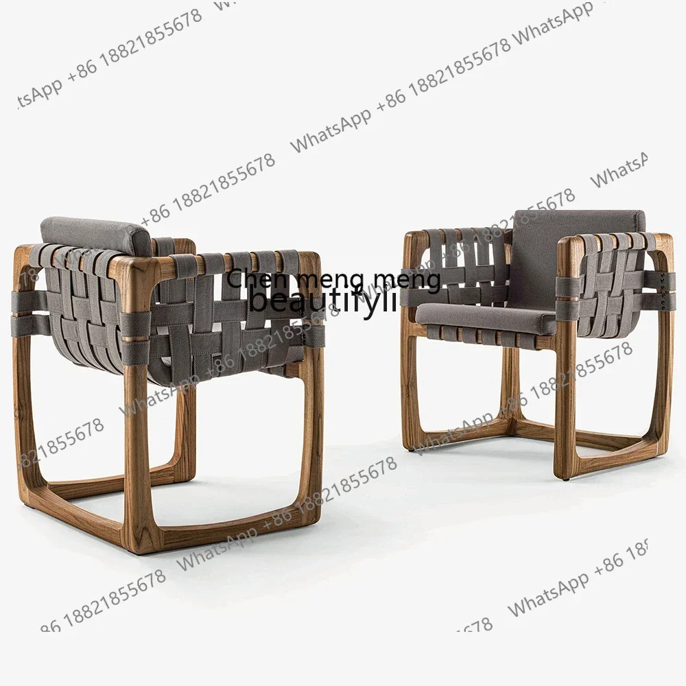 

X 32 Villa Outdoor Courtyard Leisure Table and Chair Combination Hotel B & B Terrace Garden Solid Wood Table and Chair