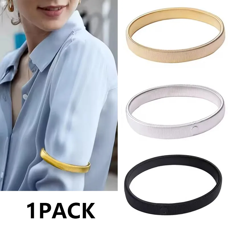 Adjustable Elastic Armband Shirt Sleeve Holder Stylish Arm Cuffs for Women Men Party Wedding Daily Outfit Accessories