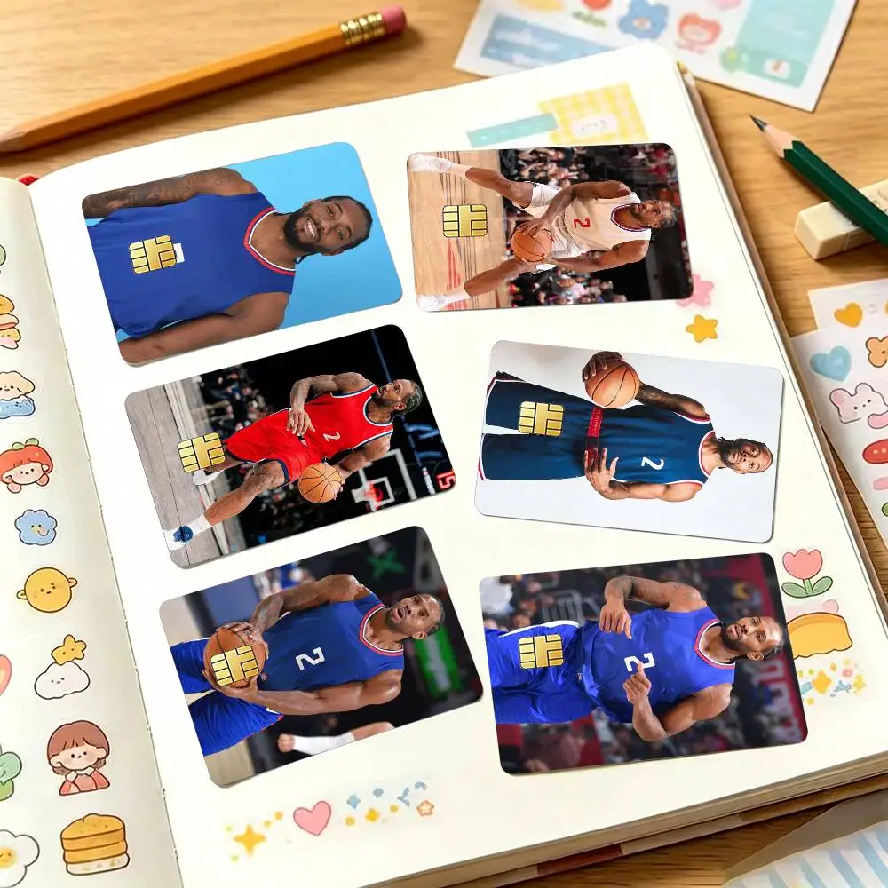 Kawhi L-Leonard B-Basketball Credit Card HD Stickers Game Card Decal Small Chip Waterproof Sticker Gift