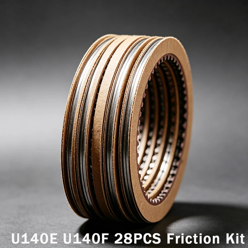 Set of 28Pcs Auto Transmission Clutch Friction Plate Kit for Toyota Lexus RAV4 RX300 U140E U140F Auto Gearbox Rebuild Overhaul