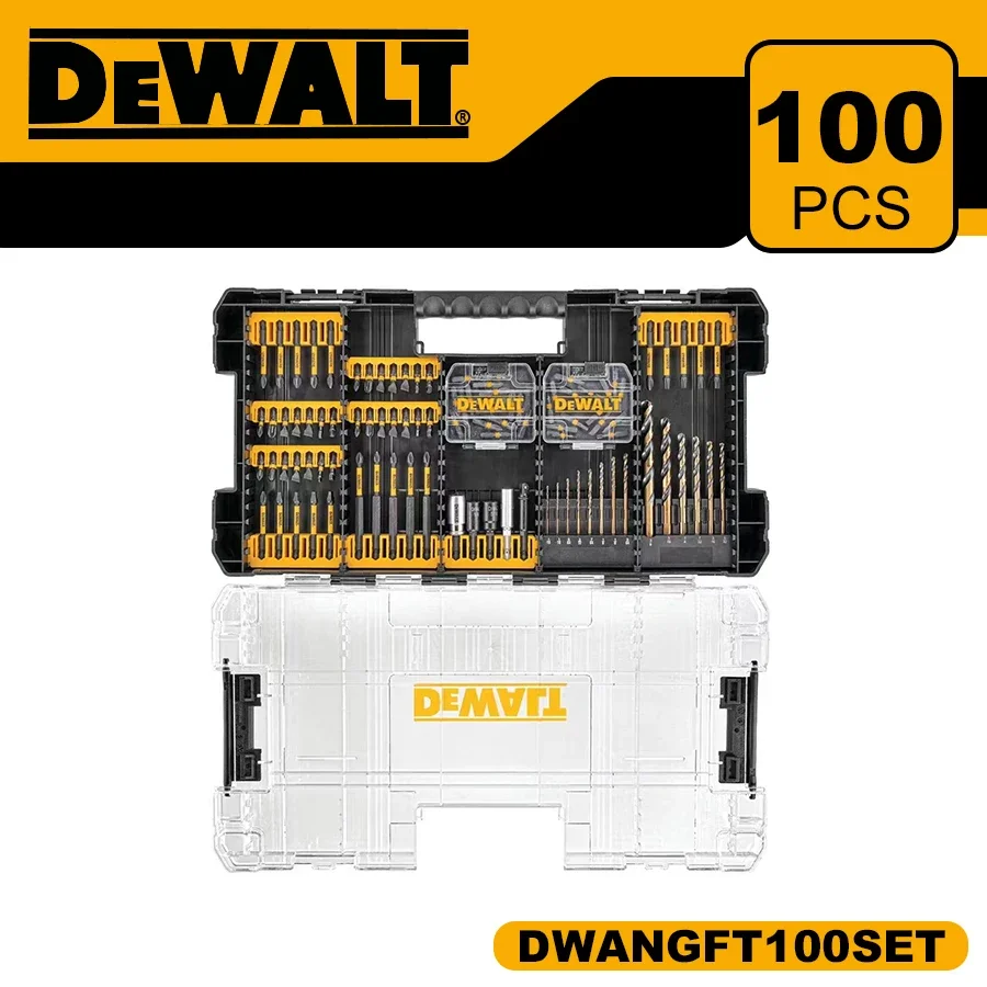 DEWALT FlexTorq 100PCS Impact Drill Bit Set with Storage Box Power Tool Accessories DWANGFT100SET destornilladores de precision