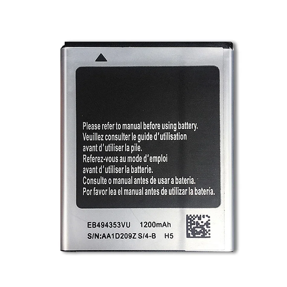 High Quality 1200Mah EB494353VU Mobile Phone Battery For Samsung Galaxy Mini GT S5570 S5250 S5330 S5750 S7230 T499 GT-I5510