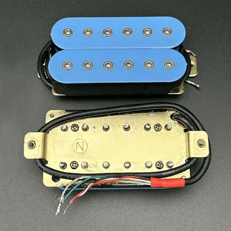 

Guitar Humbucker 12 Adjustable Hex Screw Dual Coil 6-String Electric Guitar Coil Splitting Pickup N7.5K/B15K Output Light Blue