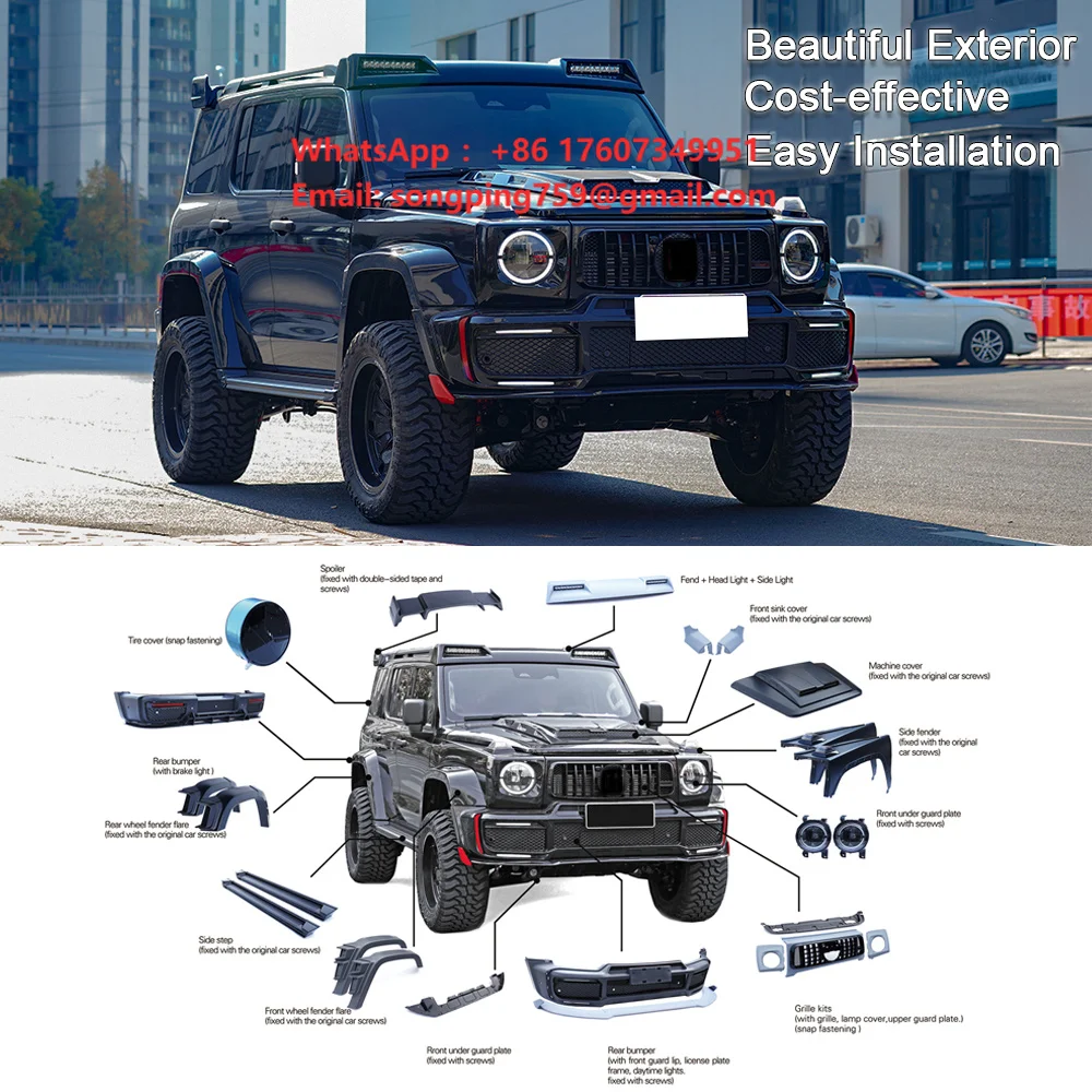 Galaxy Universal Auto Car Body Part Front Rear Bumper Body Kit with Easy Installation Perfect Fit for Tank 300