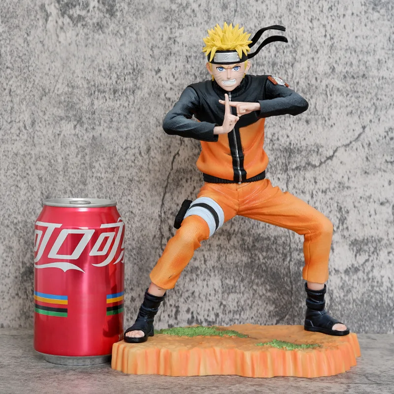 

25cm Naruto Anime Figures Grinning Naruto Action Figure Statue Model Doll Collection Toys Gifts