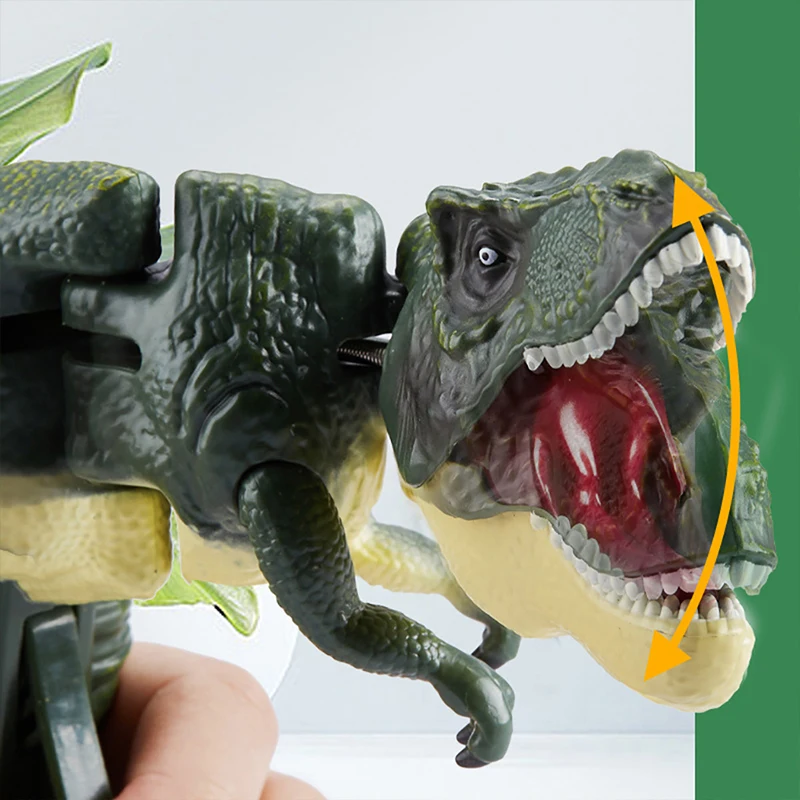 Dinosauri giocattolo Zazaza Gun Novel Decompression Roaring Swing Dinosaur Toys for Boys Fidget Toys regali telescopici creativi per bambini