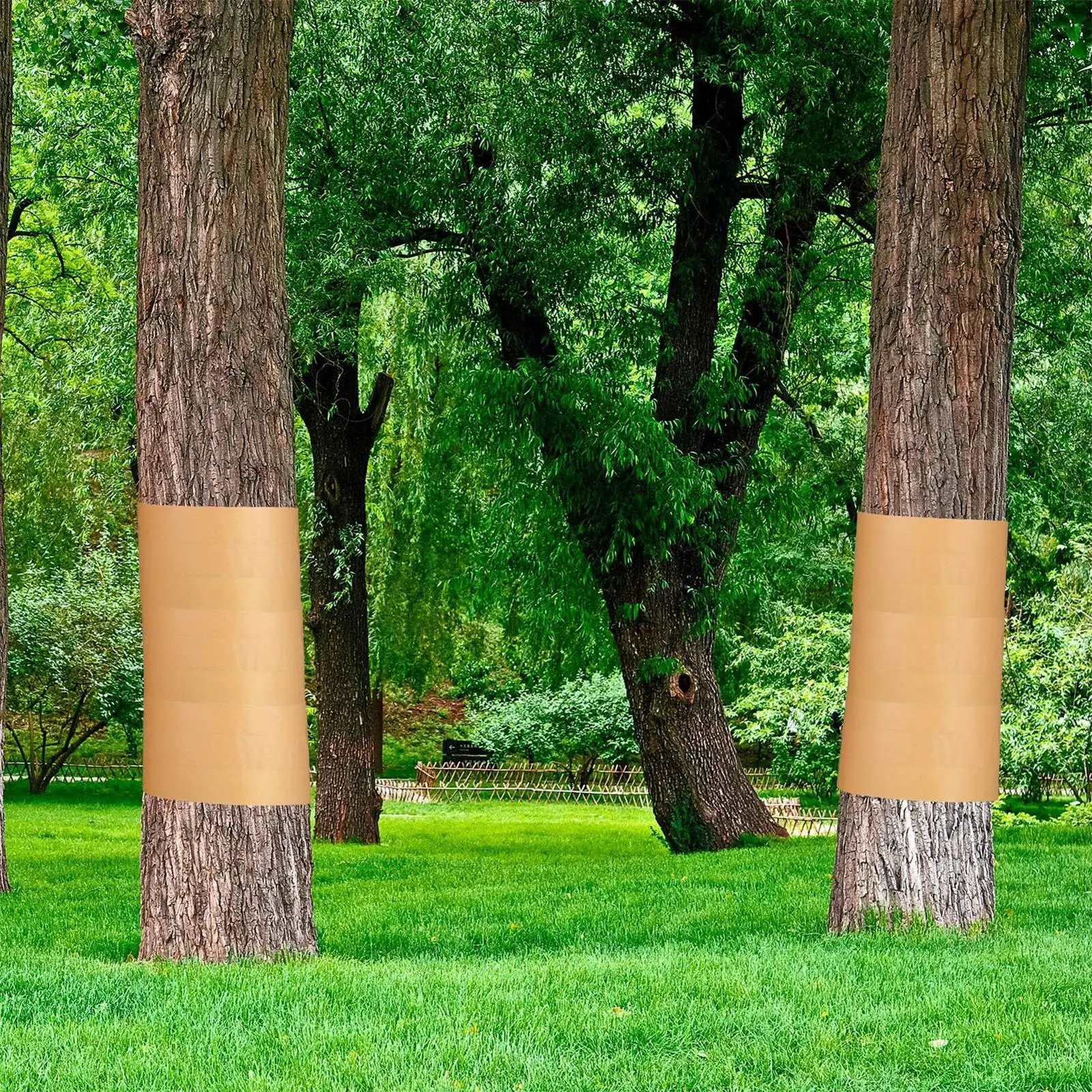 50M Fruit Strong Tree Barrier Tape Caterpillar Prevention Tree Tape Bark Shield Sticky Barrier Plant Protector For Orchard Stain