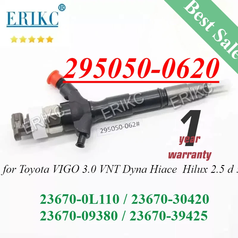 295050-0620 2950500621 Inyector Common Rail Diésel 23670-0L110 23670-30420 Inyector para Toyota Hiace Hilux 2367009380 2367039425