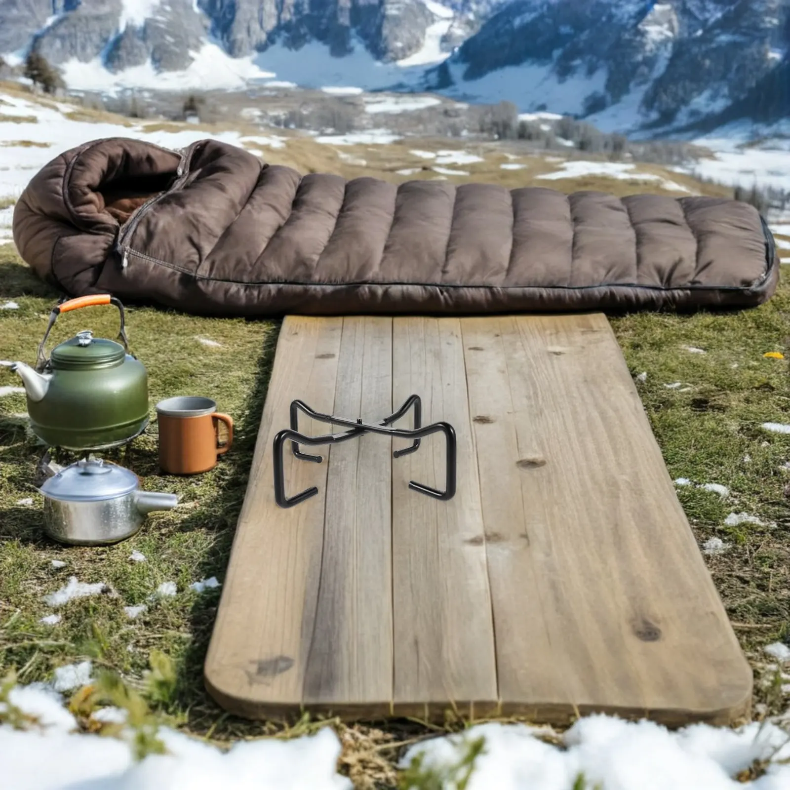 Dutch Oven Folding Stand Cast Iron Campfire Cooking Rack Heatproof Trivet Pot Lifter for Camping Hiking Picnic Outdoor Cooking