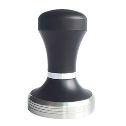 58/57.5mm Stainless Steel Espresso Coffee Tampers Black Coffee Press Tools Flat Base Barista