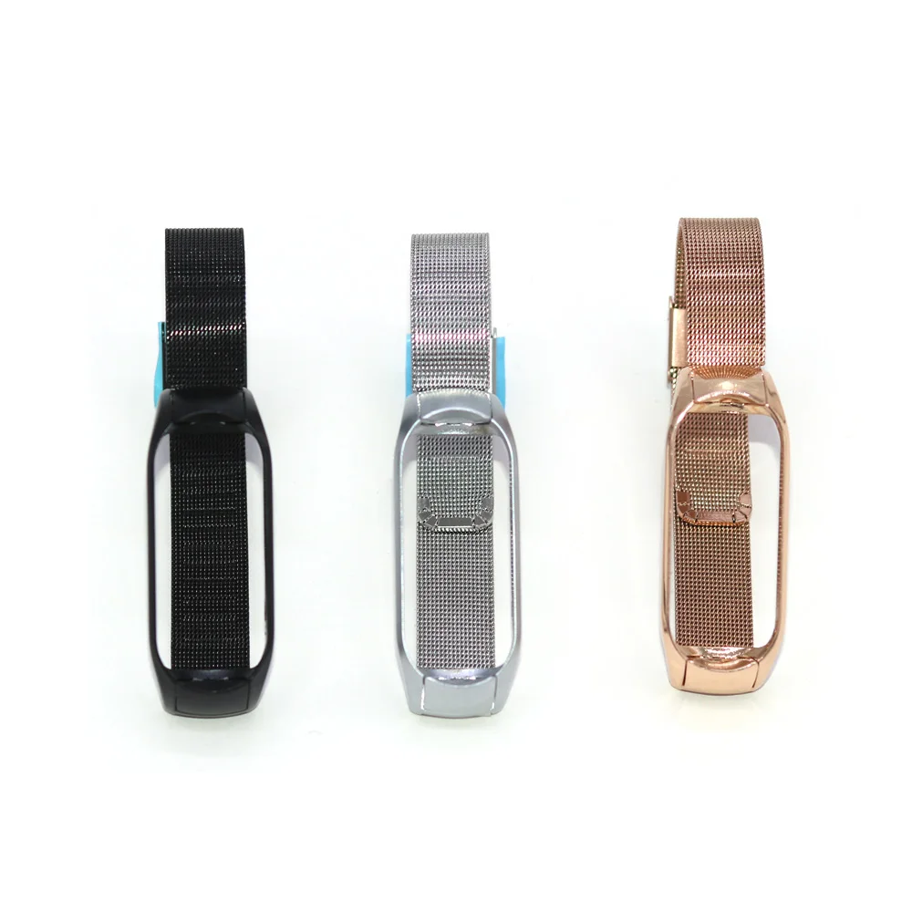 

Браслет Forwelleny из нержавеющей стали для Xiaomi Mi Band 5 6, металлический сетчатый ремешок, умный Браслет для часов