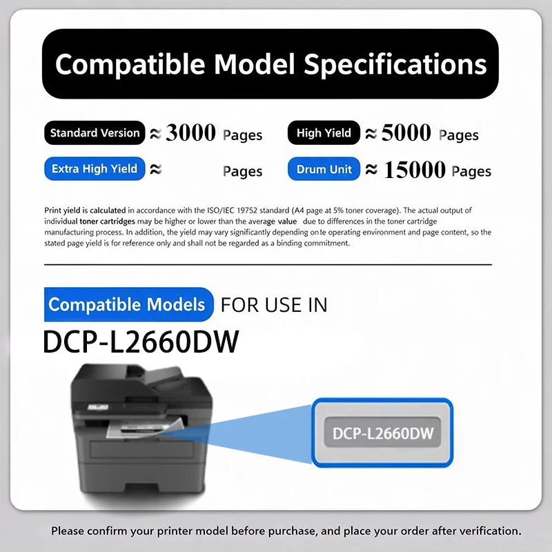 Suit For Brother DCP-L2660DW Specifically Designed Toner Cartridge TN2510 TN2510XL Wintec with Chip Compatible