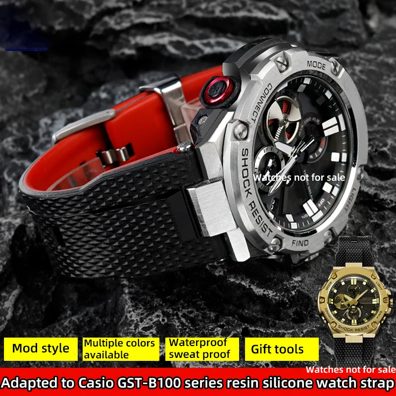 

GST 210 New Watch Strap Bracelet 26mm for Casio G-SHOCK GST-B100 W300/410/310 S110 W130L 400G S310/210/120 Watch Band Resin TPU