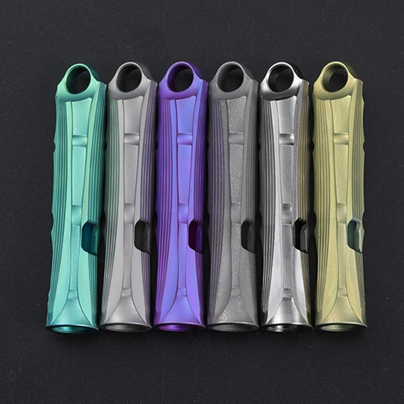 Умный однотрубный свисток из титанового сплава, практичный портативный элегантный уличный инструмент, подвеска, брелок для ключей, аксессуары