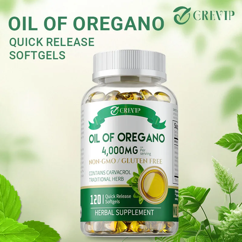 

Oil of Oregano 4000MG - Supports Immune Health and Digestive System, Improves Absorption, Antioxidant Protection, Boosts Energy