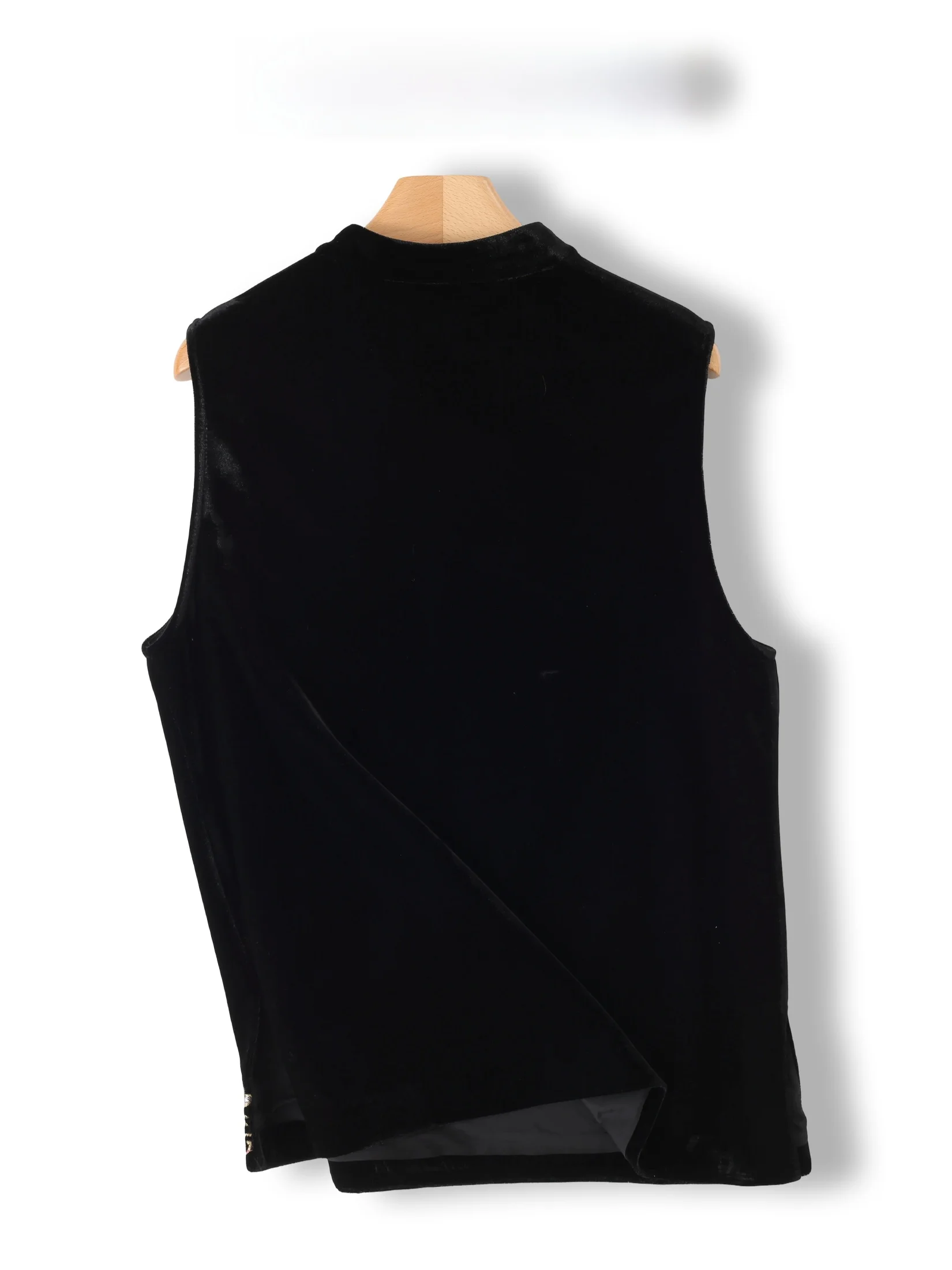 New Chinese Style Embroidered Velvet  Sweater Women's Fashion Top Heavy Work Embroidery Silk Velvet Vest Jacket