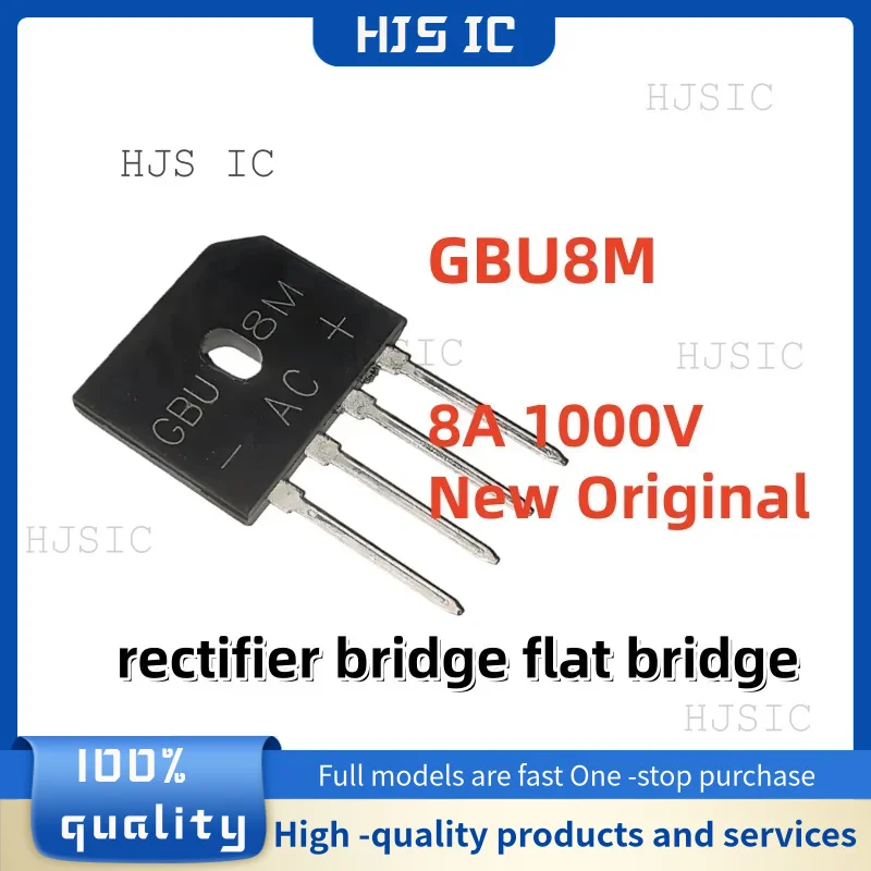 5-10PCS 100% New Original GBU8M rectifier bridge flat bridge 8A 1000V bridge stack Good Quality In Stock