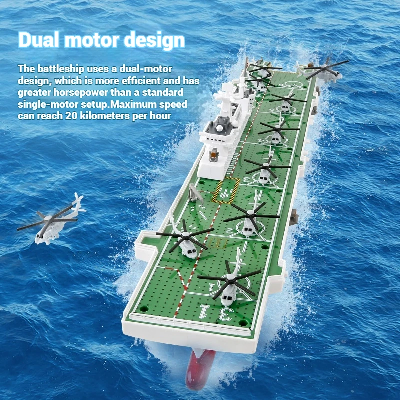 New Remote-Controlled RC Coast Guard Attack Ship Simulation Military Model Children'S Submersible Toy Electric Boat Gifts