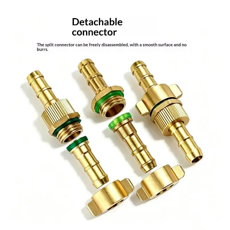 New Brass Sprayer Hose Connector High Pressure Spraying Pipe Repair Brass Hose Repair Connector Garden Spraying 6.5/7.2/8/8.5mm