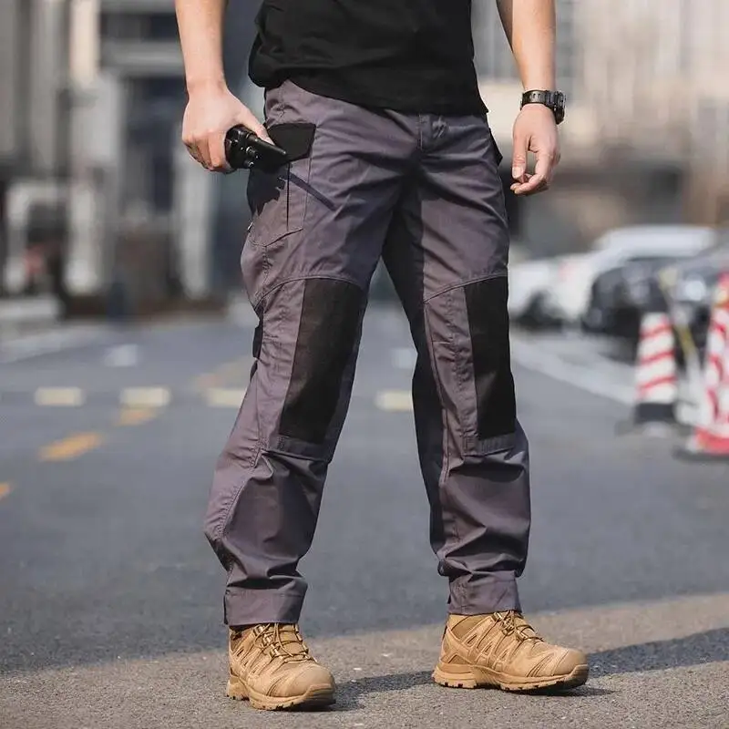 

Military Combat Tactical Men Spring Autumn Outdoor Sports Cargo Pants Loose Straight Training Trousers Work Wear Overalls