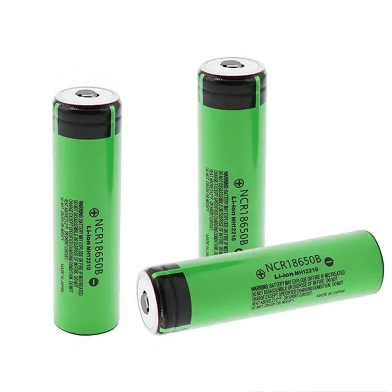 New 18650 lithium batteries 3400mAh 3.7v 25A NCR18650B high power power tool battery 18650 rechargeable battery(Pointed)