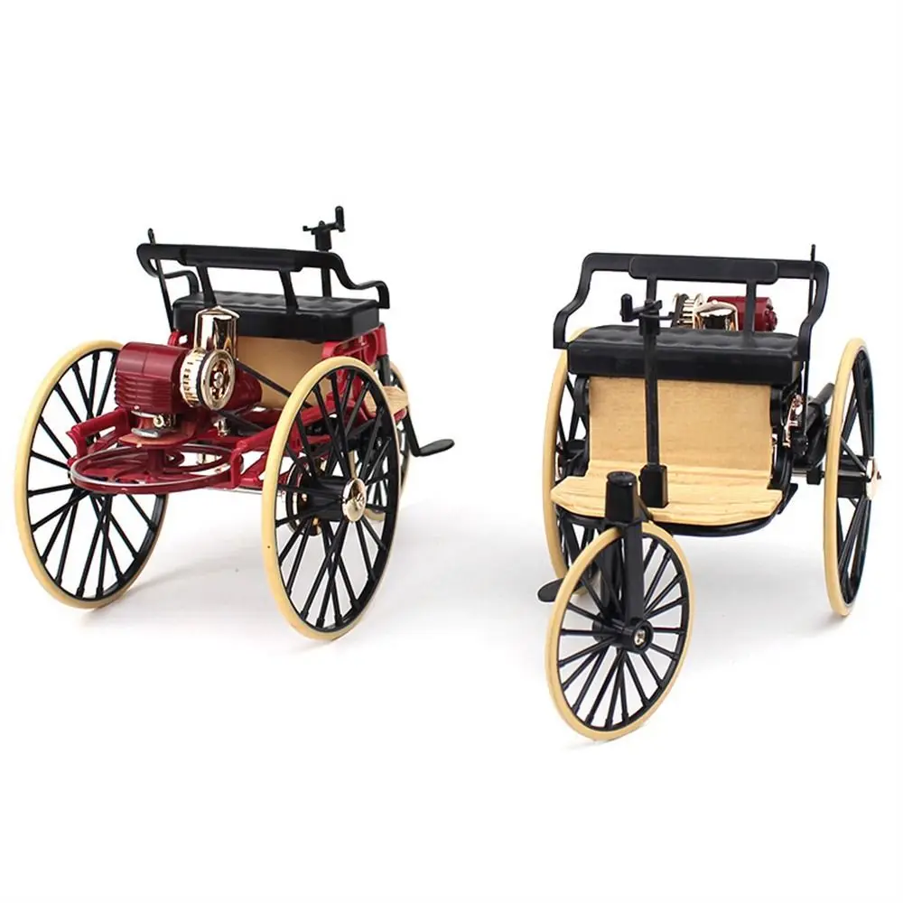 

Vintage Classic Tricycle Model Metal Diecast Three Wheeled Simulation Tricycle 1:12 Alloy Model Bike Miniature Model