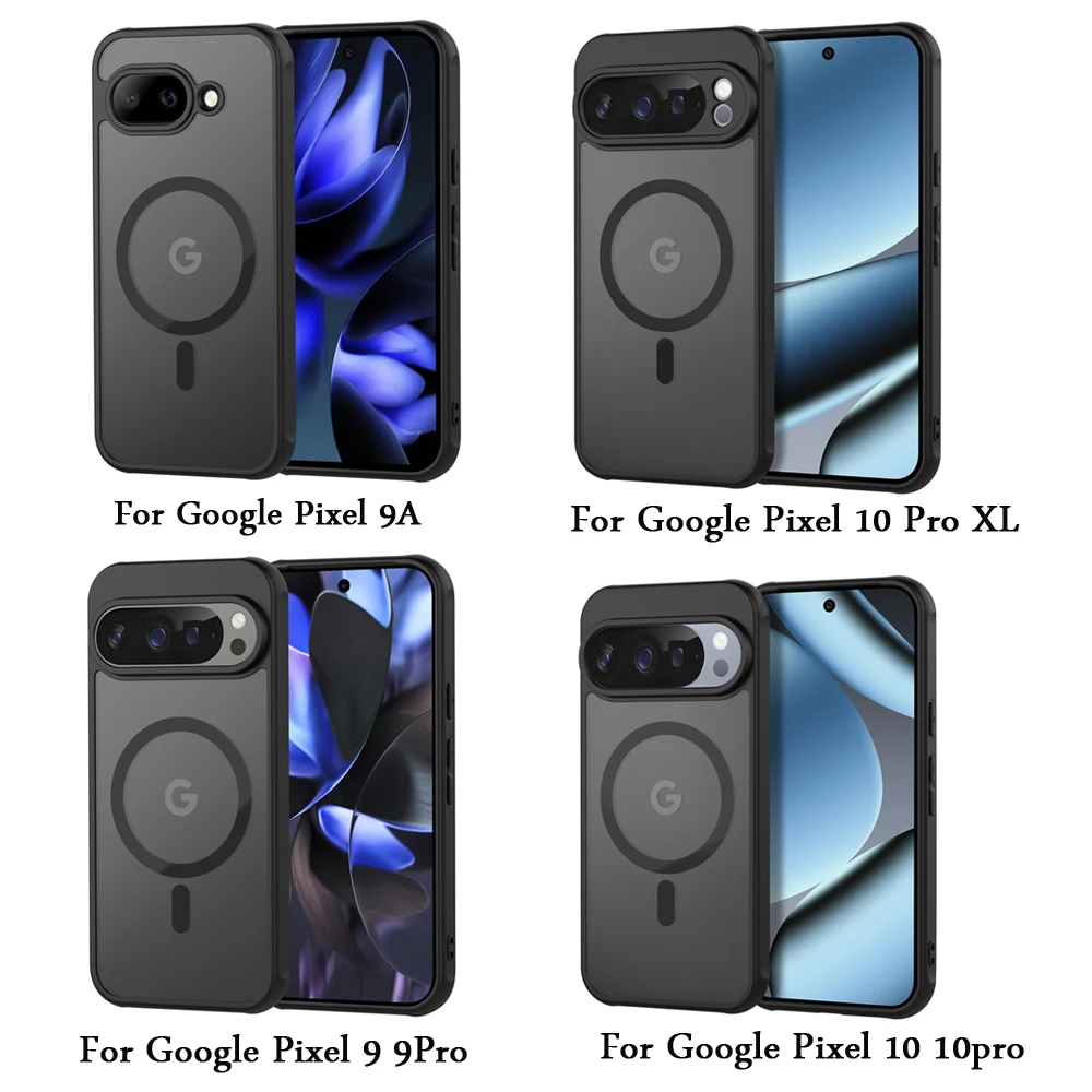 Matte Translucent Magnetic Case For Google Pixel 10 9 10pro 