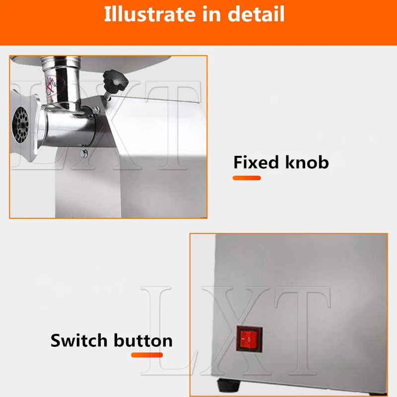 مفرمة اللحم التجارية متعددة الوظائف من الفولاذ المقاوم للصدأ أوتوماتيكية عالية الطاقة ماكينة تعبئة اللحوم المفرومة القوية #4