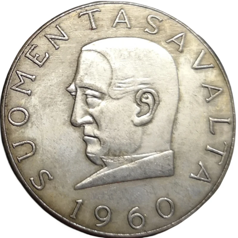 

1960 Finland 1000 Markkaa snellman Silver Plated Copy Rare coin