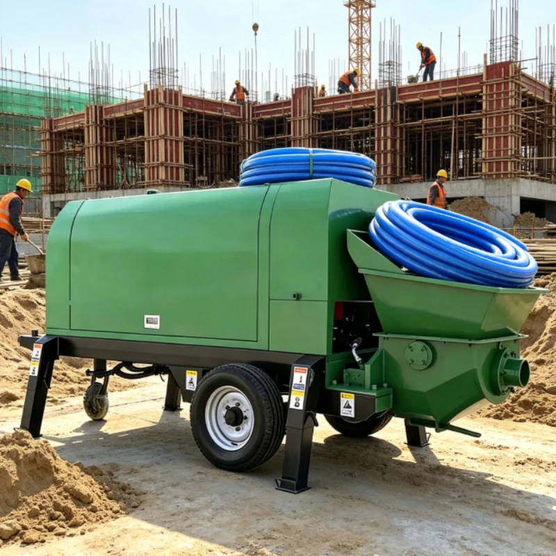 Standard Construction Diesel Concrete Pump Full Accessories Pump For General Engineering Work and Infrastructure Projects