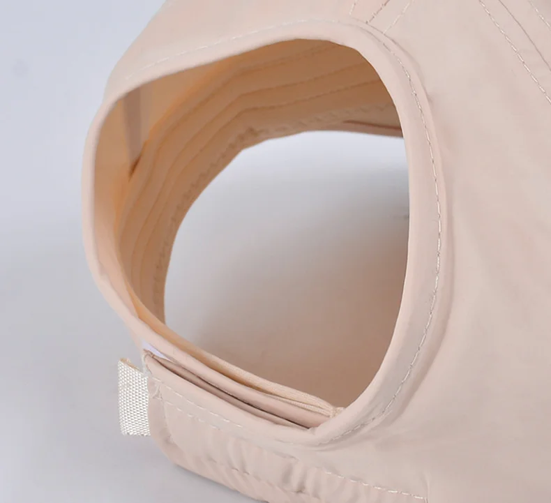 1 Stück/2 Stück Damen-Baseballkappe mit Pferdeschwanz, schnell trocknender, atmungsaktiver Entenhut mit breiter Krempe, Sonnenschutzhut für Frühling/Sommer im Freien – Detail 4