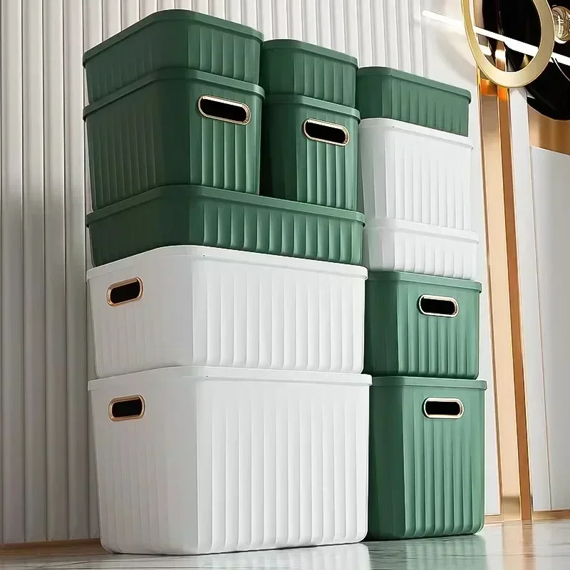 Nordic Solid Color Storage Boxes Toys Snack Clothes Socks Sundries Home Bedroom Closet Cosmetics Laundry Large Storage Basket