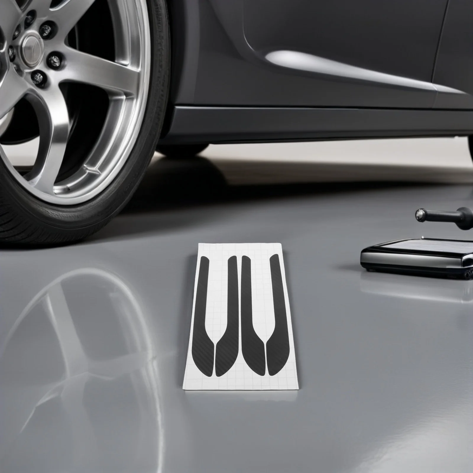 

4pcs Door Handle Protective Sticker For Car Exterior Scratch Resistant Weatherproof Fit For Tesla 3 Vehicle Protection