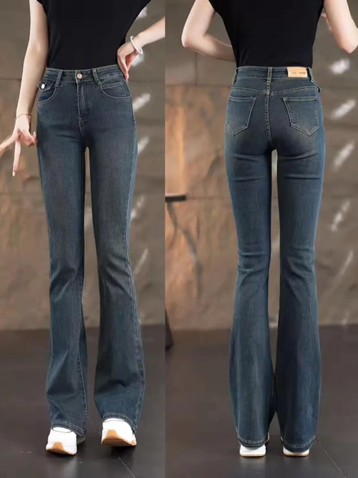 

Spring High Waist Slimming Denim Jeans Women's Pants 2025 New Sle Elastic High Rise Slimming Long Trousers