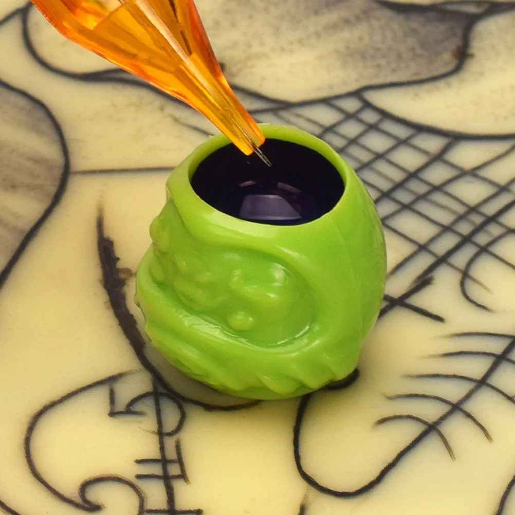 

200 Pcs Disposable Tattoo Cup Ink Small Caps Storage Cups Thicken Green Plastic Pigment