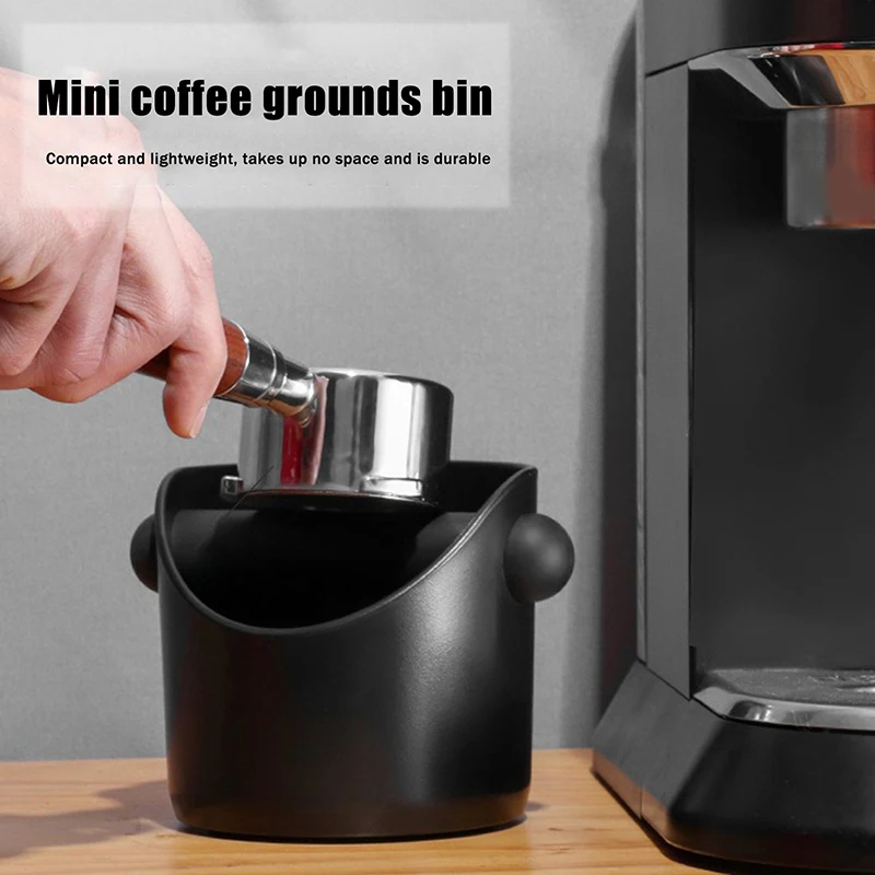 

Quiet & Clean Espresso Knock Box, Dump Pucks Without Noise or Mess, Removable Bar for Easy Cleaning, Anti-Slip Base