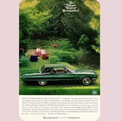 1965 Thunderbird Landau Coupe **Vintage Ad Reproduction Tin Sign** 8