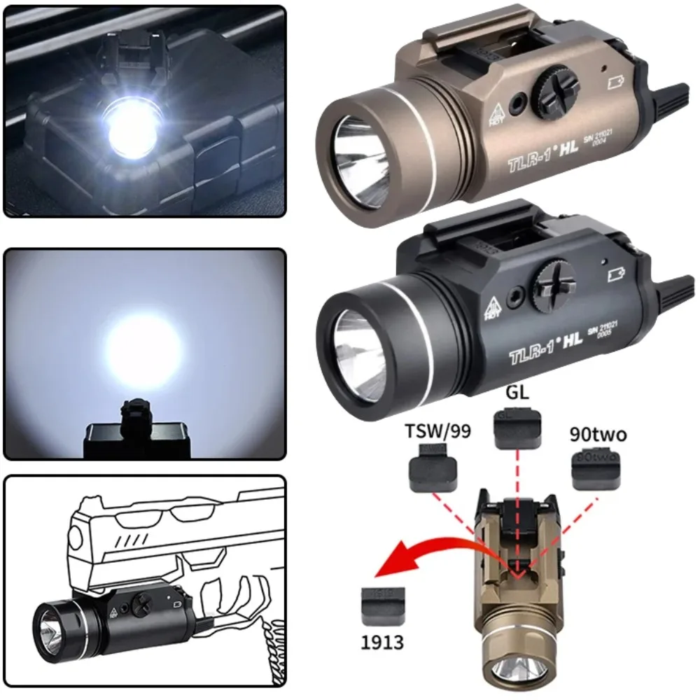 

TR-1 Tactical LED Flashlight 800 LM Outdoor Shooting Weapon Gun Light with Rail Locating Key for Airsoft Glock 17 Fit 20mm Rail