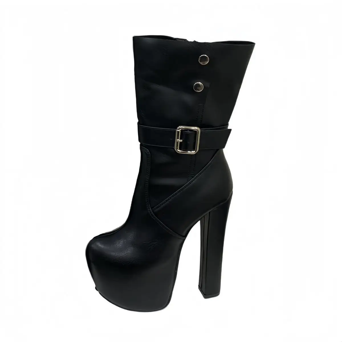 

High Heels New Fashion Women's Ankle Boots Platform Black Zipper Dance Party Social Shoes Women Boots Plus Size High Quality