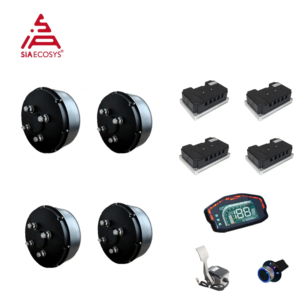 QSMOTOR 205 3000 واط V3 فرش السيارة محور عجلات المحرك ND72450 Fardriver تحكم 72 فولت 80KPH مجموعة تحويل كهربائي الدراجات النارية