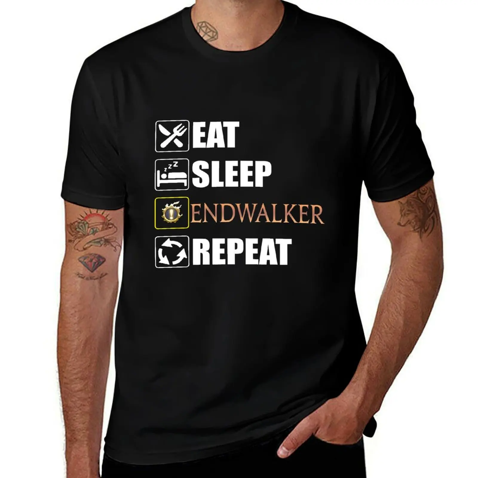 Eat Sleep Endwalker Repeat T-Shirt Retro Graphic Print T-Shirt