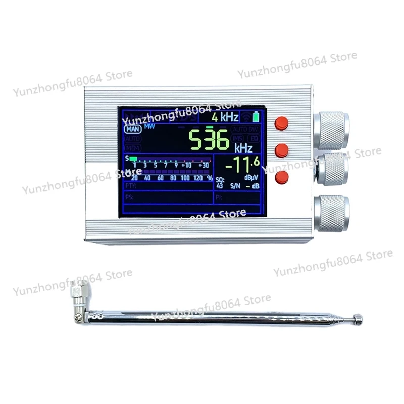 

Full Band TEF6686 FM/AM Short Long Wave High Frequency Radio Receiver Telescopic Antenna Silver 144Khz-27000Khz Spare Parts
